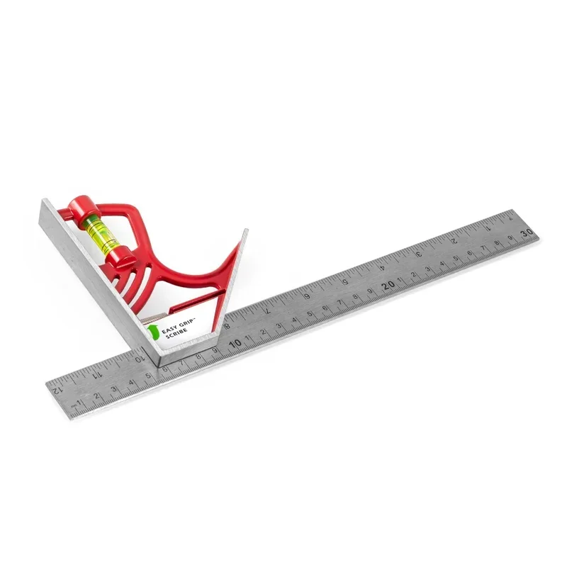 Kapro 마그네틱 잠금 결합 사각형 스테인레스 스틸 금속 사각형 마킹 오른쪽 눈금자, 목수 목공용, 30cm