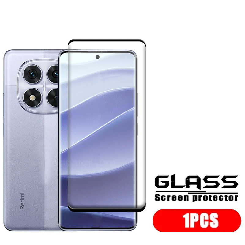 Protector de pantalla para Xiaomi Redmi Note 14 Pro, cristal templado curvado completo, 9H, 4 unidades