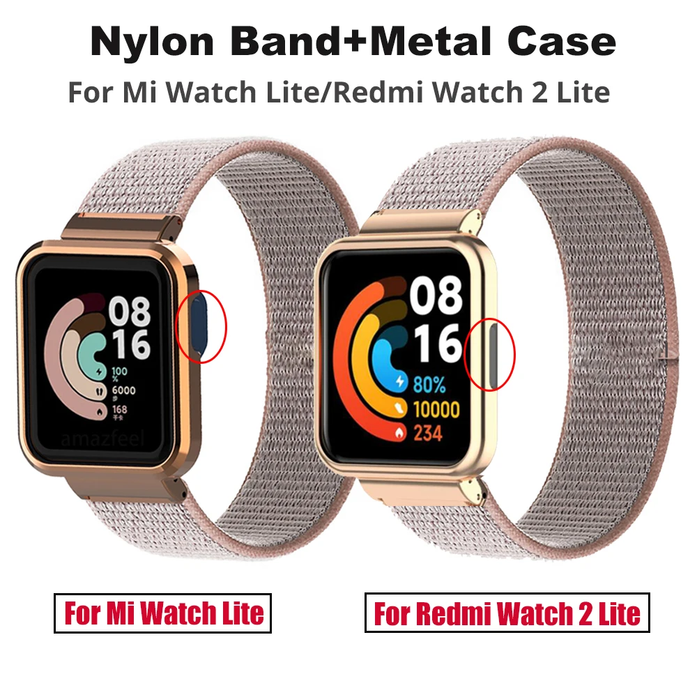 Nylon Bracelets For Xiaomi Mi Watch Lite Case Strap Metal