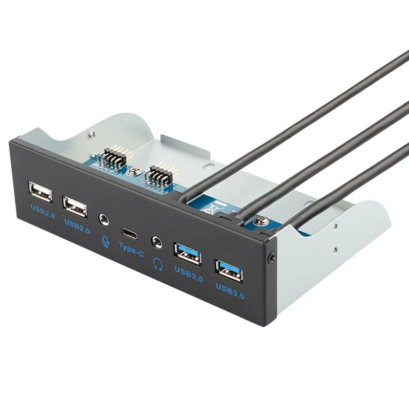 Óptica de Computador Painel Frontal 3.0 Usb 2.0 tipo c Hub 20 Pin Cabo Conector de Áudio Super Velocidade Plug And Play Adaptadores 5.25in Unidade