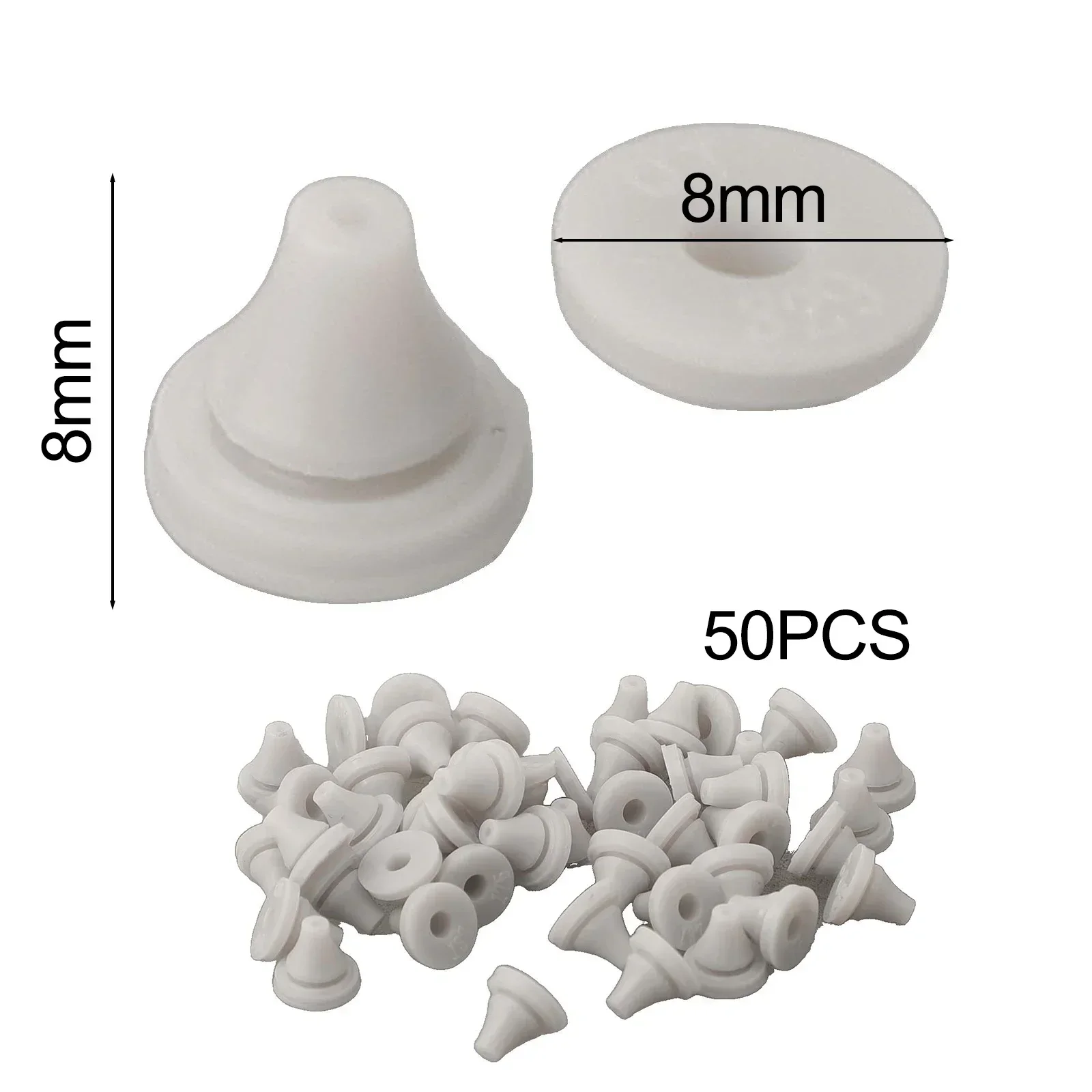 50pcs Shower Head Nozzles 7.6*8*0.5 Mm Replacement Part Spray Silicone Water Outlet Sprinkler Top Spray Accessories Parts 4
