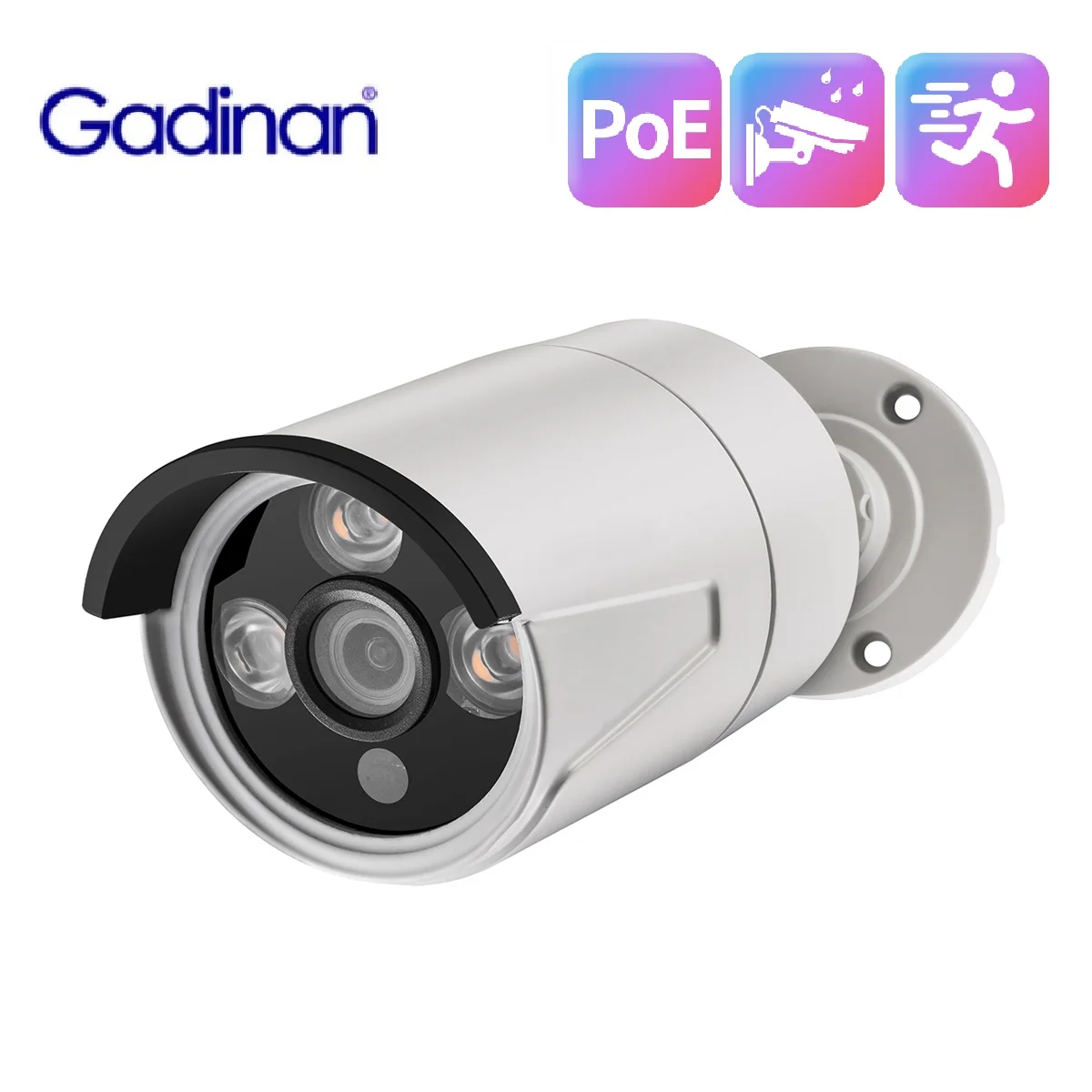 Telecamera Ip Gadinan 8Mp Videosorveglianza Di Sicurezza Esterna Poe Cctv Rilevamento Del Movimento E Allarme Di Allarme Videosorveglianza