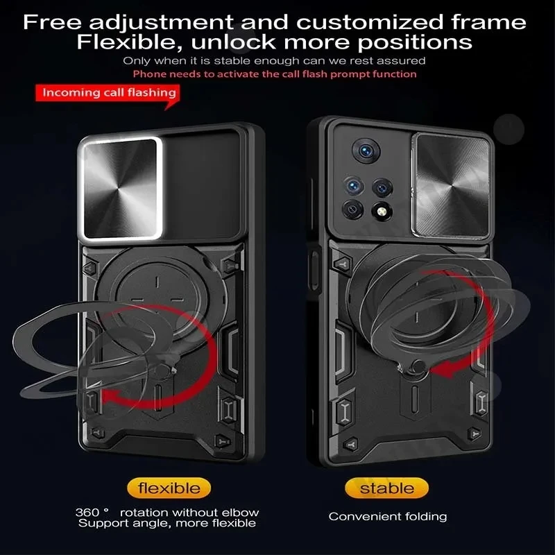 Redmi Note 12 Pro 11 10 Pro Boko X5 Pro Shaume 13 Pro Anello magnetico scorrevole con rotazione a 360° Fotocamera_voghion.com