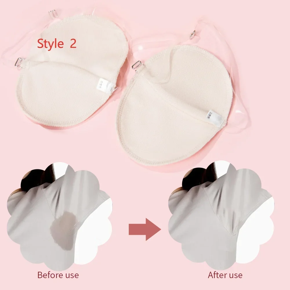 Washable Deodorant Armpit Absorbent Sweat Pads Summer Reusable Sweat Perspiration Perfume Absorbing Pad Underarm Guards 2pcs