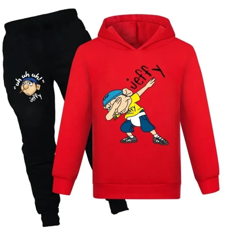 

Spring and Autumn Children's Sweater Hoodie Set 2-12 Year Old Casual Fashion Printed Anime Large Children's Sports Top+Pants