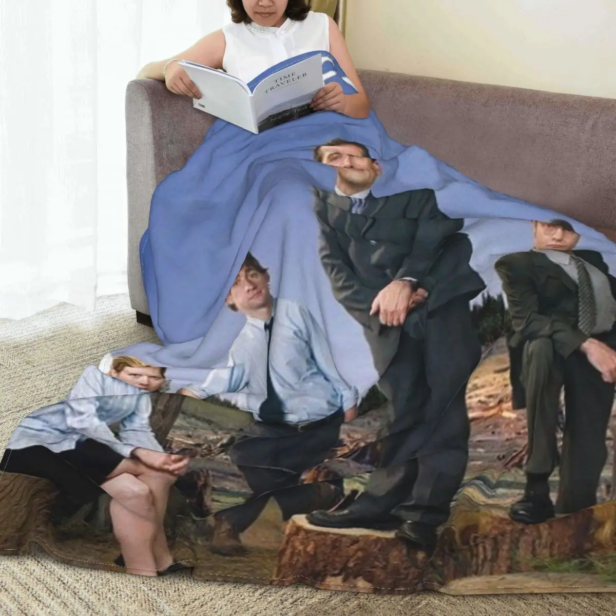 

The Office Flannel Blanket Quality Super Soft British Sitcom Throw Blanket Spring Airplane Travel Chair Sofa Bed Print Bedspread