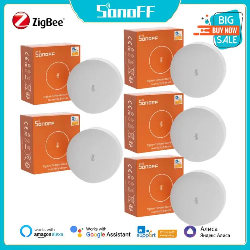SONOFF SNZB-02P Zigbee 온도 습도 센서, 스마트 홈, ZB Bridge Pro, ZBDongle-E, EWeLink Alexa Google Home으로 작동