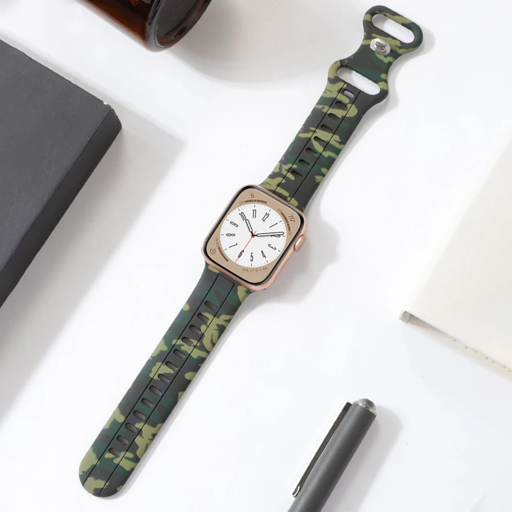 Camouflage Silicone Watch Strap Bracelet