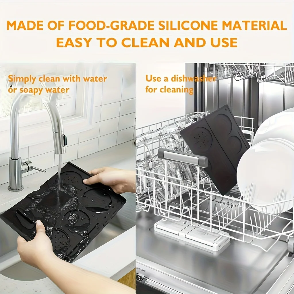 New Espresso Tamping Mat Silicone Non Slip Holder Pad Tamper Station for Home Cafe Kitchen Bar Coffee Tamp Mat Accessory Tool