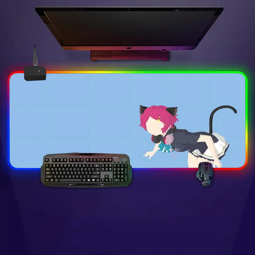 

Myriad Colors P-Phantom Worldes Mouse Pad LED Light Mousepad RGB Keyboard Cover Desk-mat Colorful Surface Mouse Pad Waterproof desk accessories office Multi-size Gamer