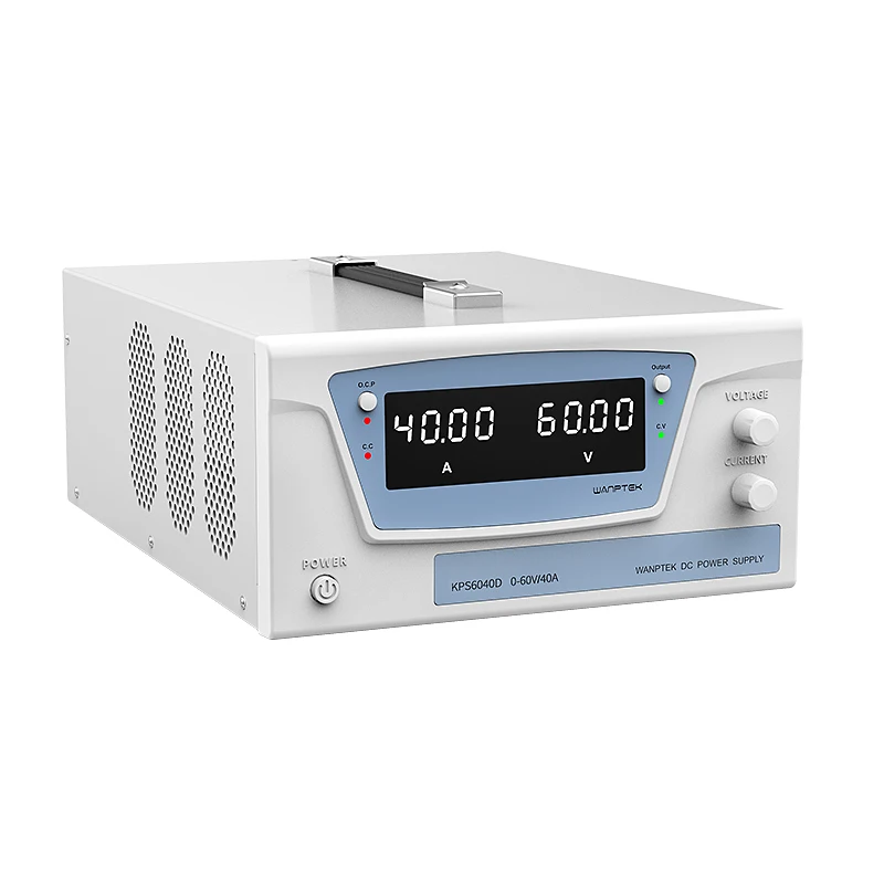 WANPTEK 60V 40A 벤치형 DC 조정 가능 전원 공급 장치, 실험실, 수리, 설계, 테스트, 측정, 학교, 충전, 전기도금, KPS6040D