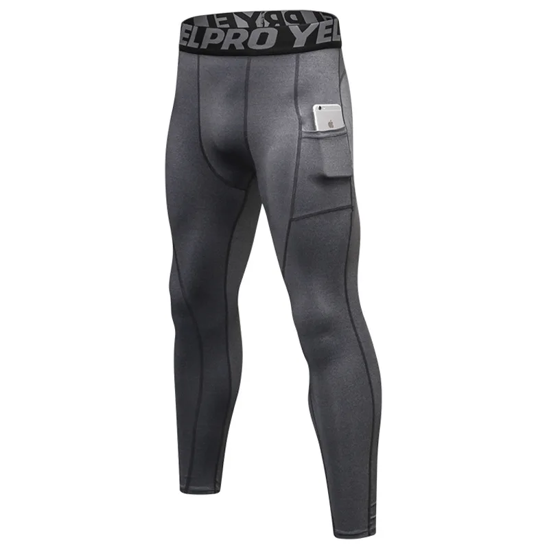 Men Running Trousers Pocket Dumbbells Tights Push Up Sweatpants Basketball Leggings Marathon Jogging Pants