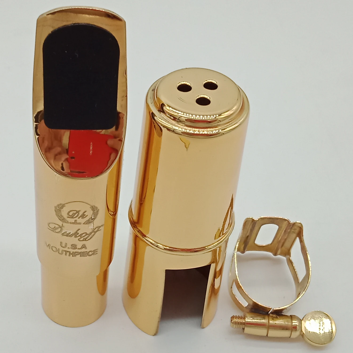 

Free Shipping Professional Tenor Soprano Alto Saxophone Metal Mouthpiece Gold Lacquer Sax Mouthpiece Sax 5 6 7 8 9 With Reeds