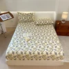 1PC Flower Printing Bed Sheet For Double Bed Adjustable  Elastic Band Wrap Around Mattress Cover Queen/king 매트리스커버 No Pillowcase 2
