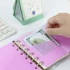 A7 5Pcs Binder Pockets Binder Zipper Folders for 6Ring Notebook Divider Page Waterproof PVC Leaf Document Filing Bag 5