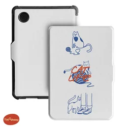Cat Line Art Illustration 6 Flip Cover with TPU Soft Shell - Kobo Clara Colour (A324)