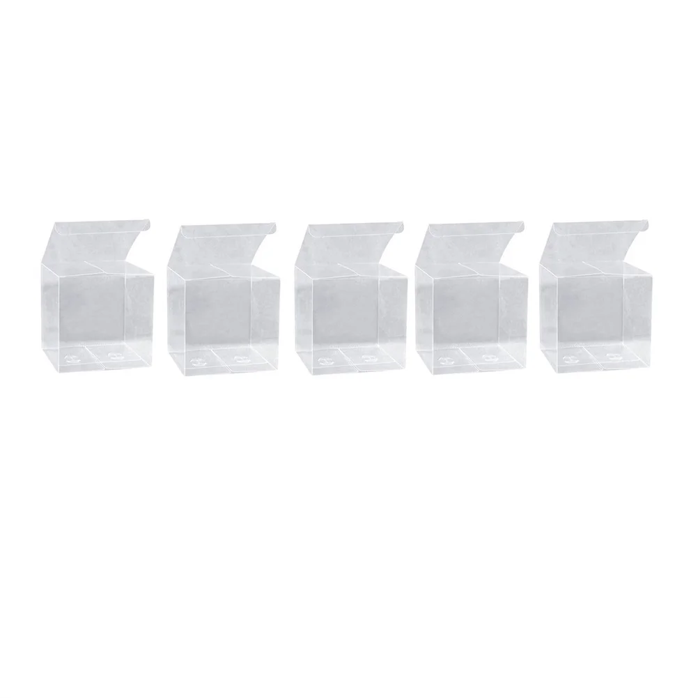 

50pcs Transparent PVC Packing Box Candy Box Gift Box Storage Case Container Organizer