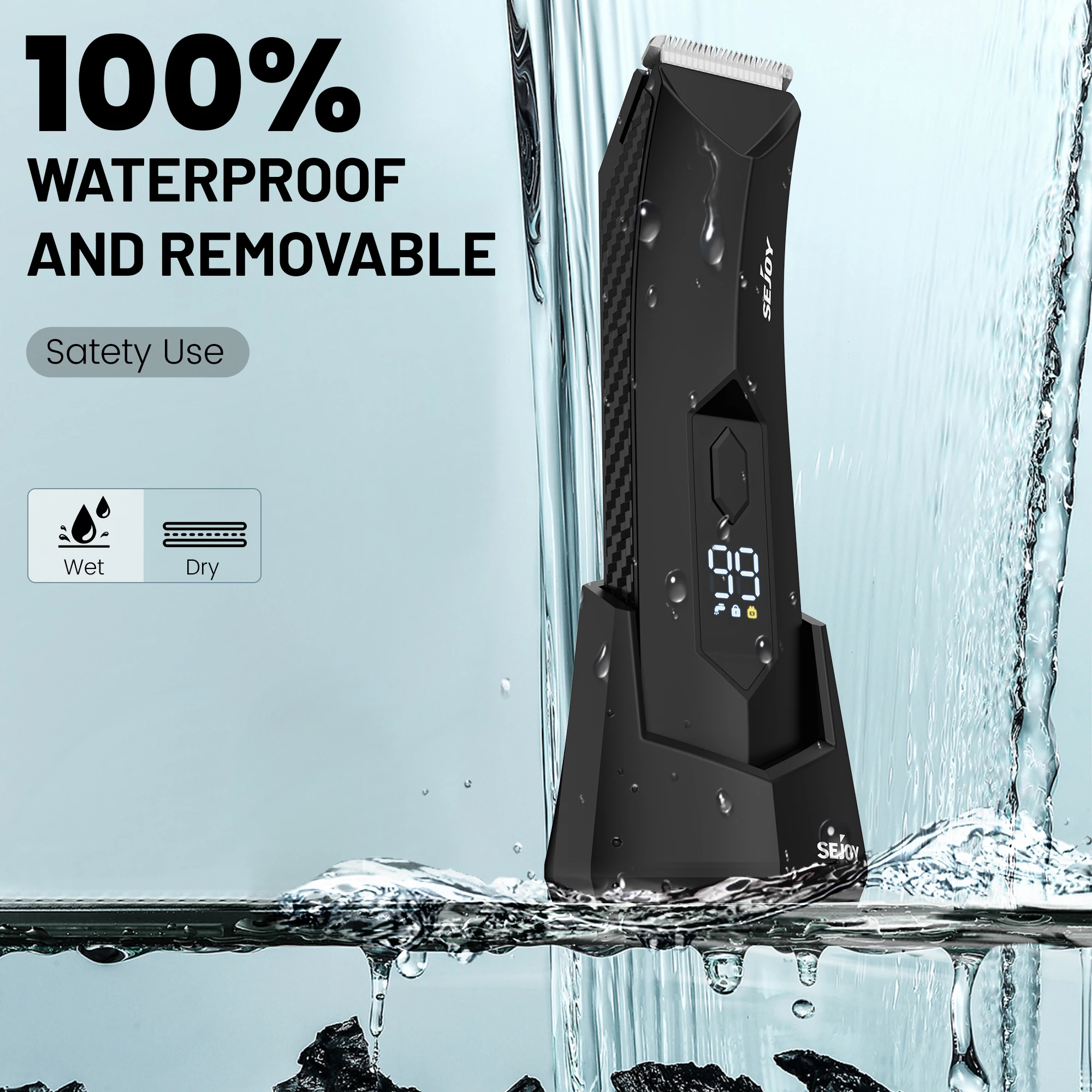 SEJOY Hair Trimmer Men Facial Beard Body Grooming Kits Electric Hair Clipper Nose Ear Trimer Rechargeable 5