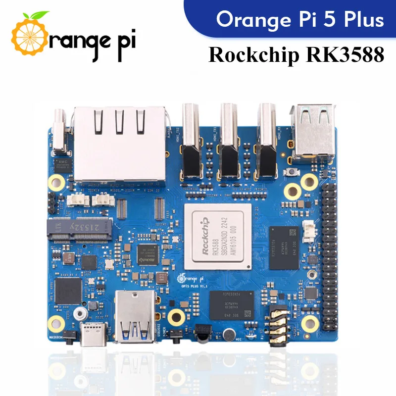 Orange pi 5 plusシングルボードコンピューター,4GB ram,rk3588