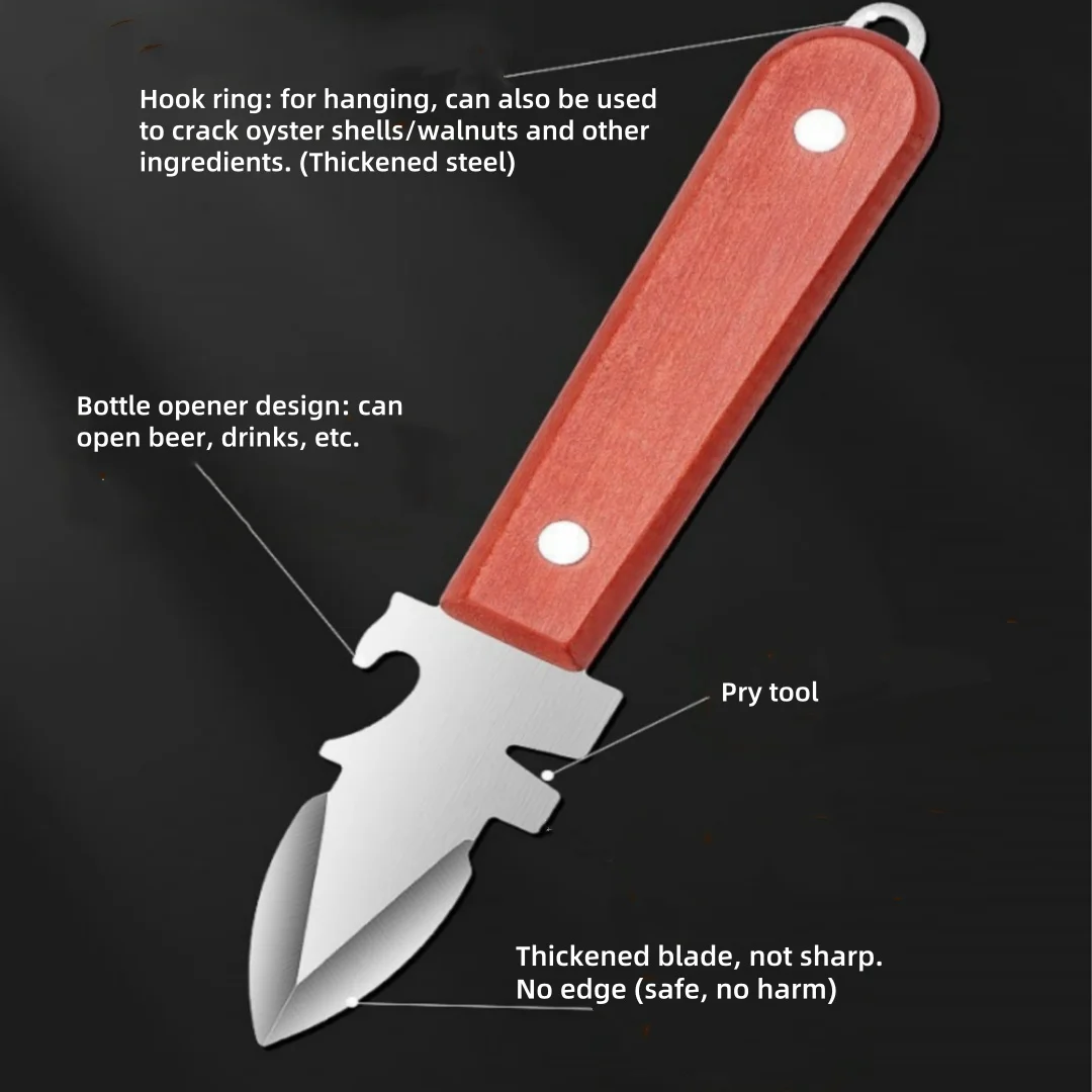 Premium Stainless Steel Seafood Opener - Sharp-Edged Shucker Tool