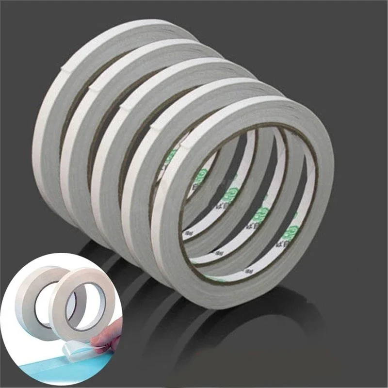 

8M White Double Sided Tape with Super Strong Adhesive for Home Office - Ultra-thin High-adhesive Cotton Paper