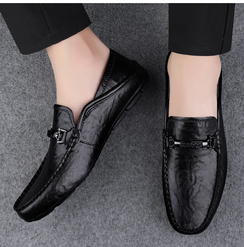 Slip On Leather Casual Shoes Men Loafers Spring Summer Big Size 48 49 Mocasines Hombre Loafer