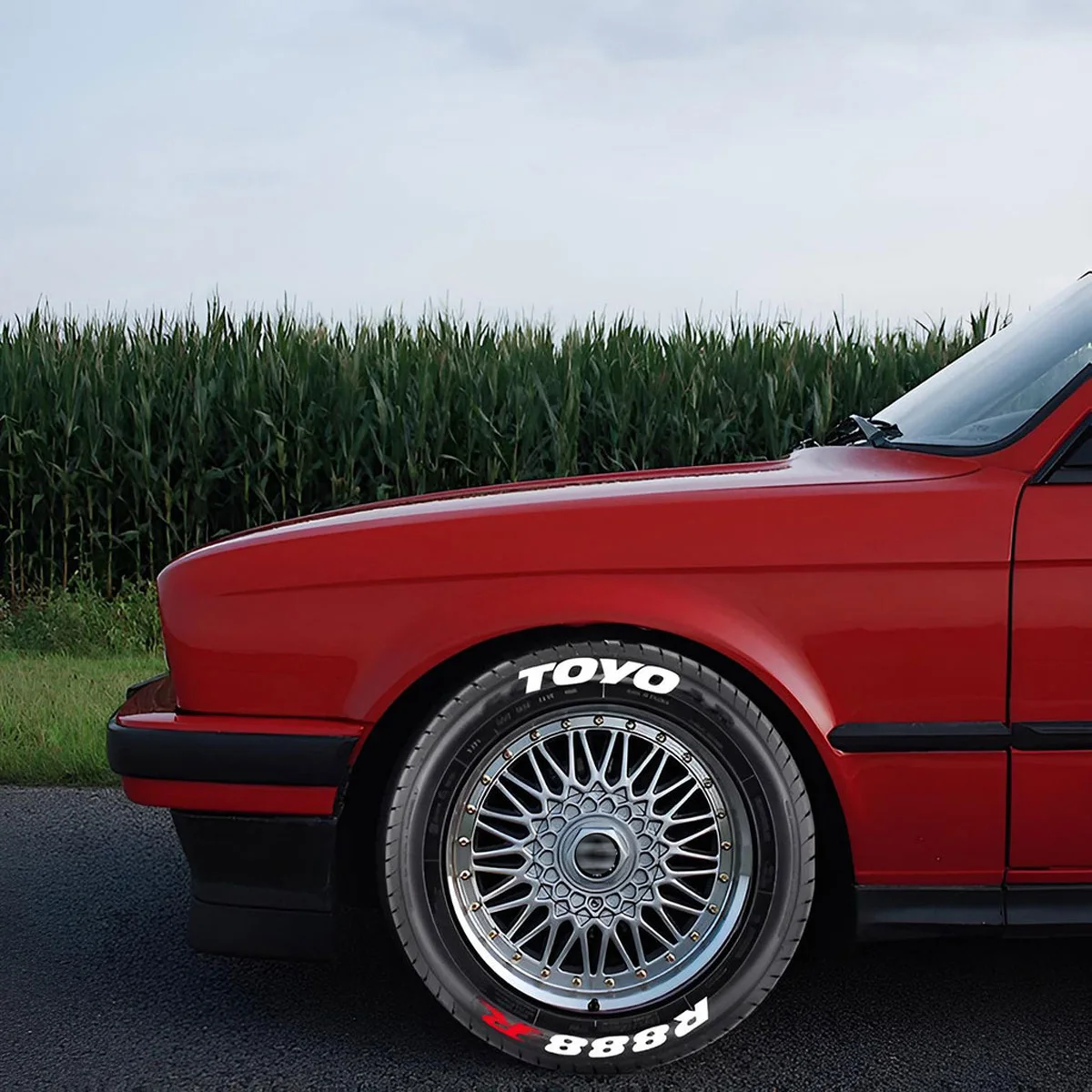 Toyo R888R 타이어 스티커, 자동차 오토바이 수정 문자 스티커, 자동차 인테리어 용품, BMW 벤츠 아우디 VW 도요타 혼다