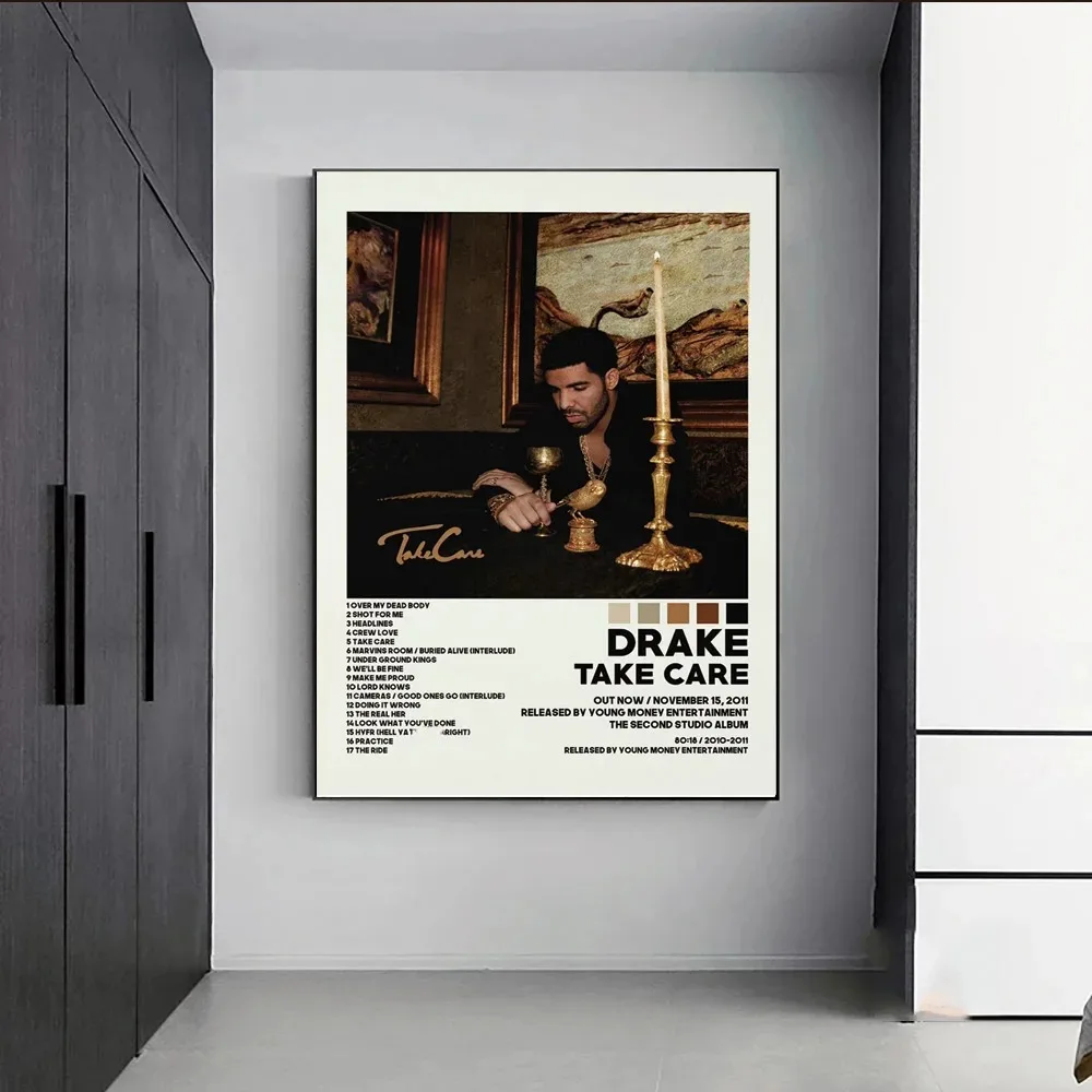 Poster Prints New Drake Views Take Care Her Loss Dogs Music Album Cover Canvas Painting Wall Art Picture Living Room Home Decor view 4
