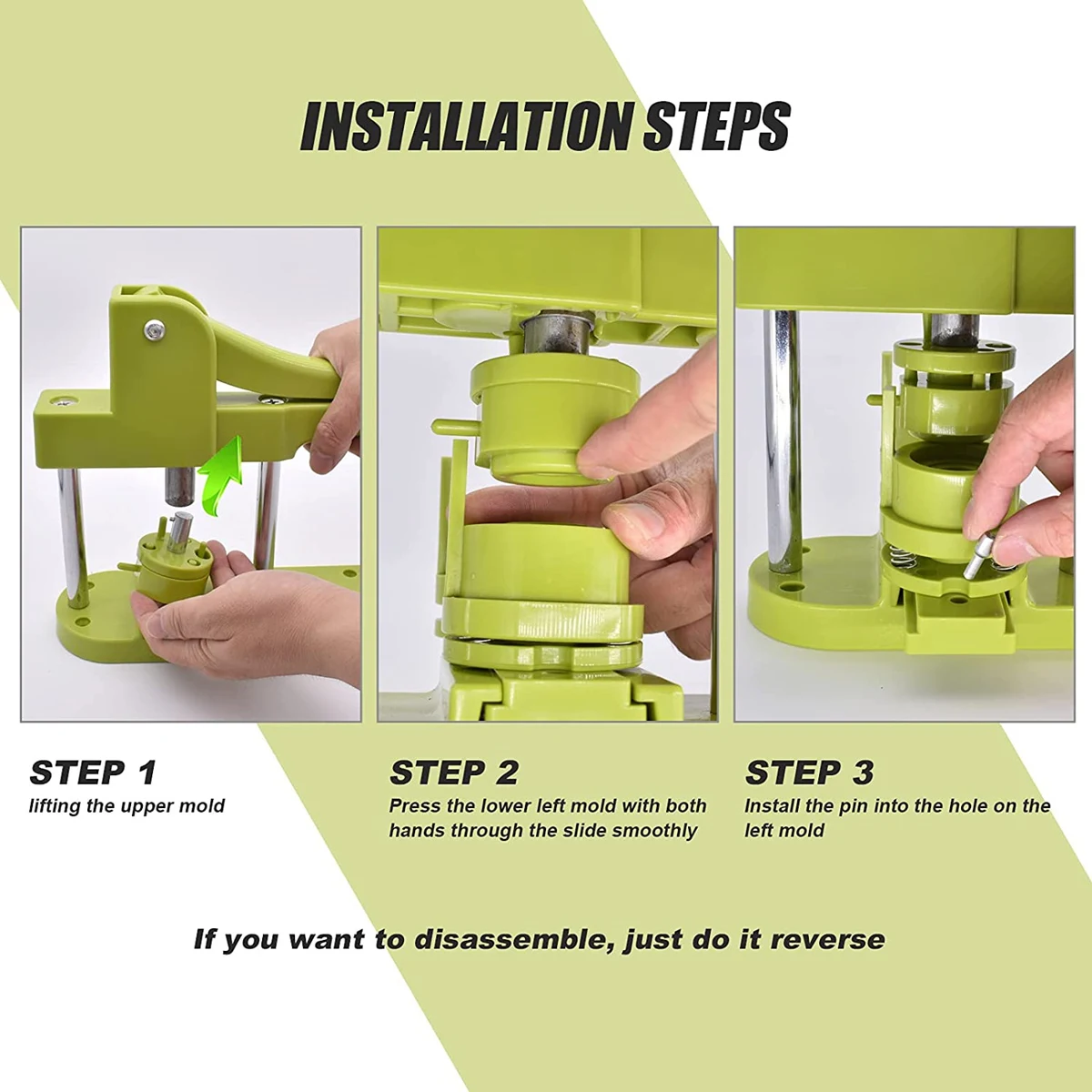 Replaceable Badges Button Maker Machine Mold, 25-58MM Pin Badges Making Machine Mold, DIY Pin Button Punching Press Molds