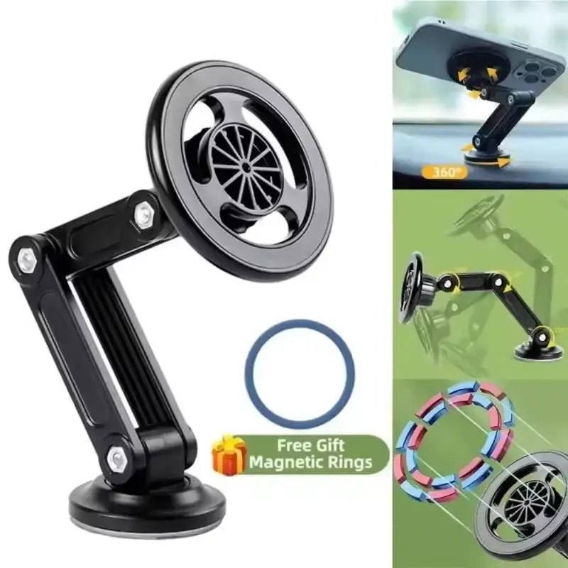 Strong Magnetic Car Phone Holder 360° Rotate For Magsafe Foldable Phone Stand Air Vent Magnet Mount Mobile Stand For IPhone 1415