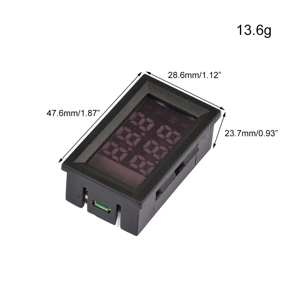 M430 DC 4-30V 디지털 전압계 전류계 듀얼 디스플레이 전압 검출기 전류 측정기 패널 앰프 전압 게이지 10A 50A 100A