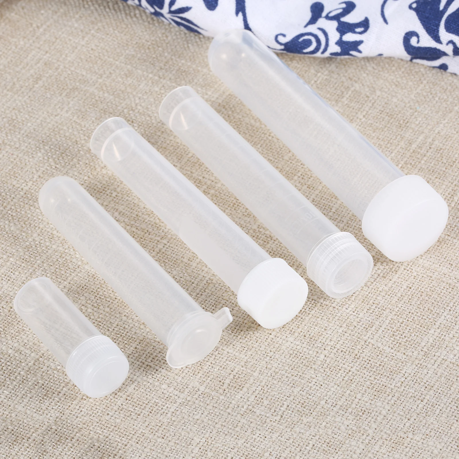 5pcs Transparent Sewing Needle Storage Tube Plastic Bead Pins Bottle Button Sequin Container Box Holder Felting Cross-stitch DIY sewing storage box