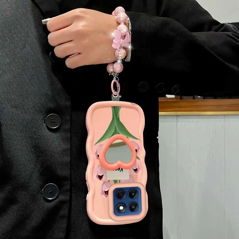 3-Piece Set: Stay Happy Phone Case, Lanyard, and Stand
