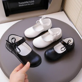 School Shoes Princess Shoes Kids Girls Soft Soled Leather Shoes Children Student Girls Show Shoes Party Shoes 1
