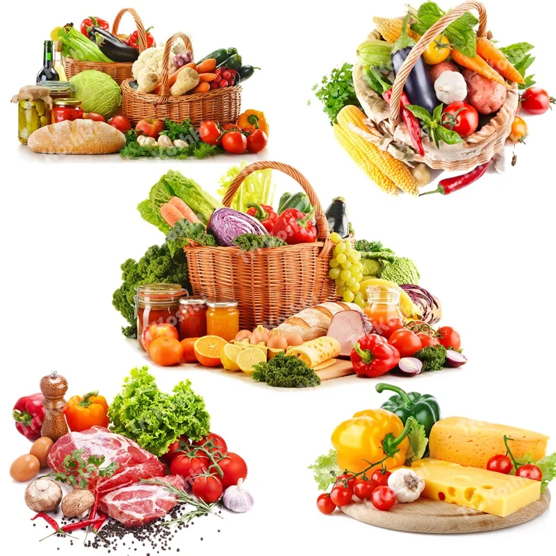 Tri koshki RC061 Fresh Vegetables Kitchen Sticker Decal Pvc Waterproof Kitchen Wall Decoration Cabinet Refrigerator Door Sticker kitchen wall sticker self adhesive stickers wall stickers