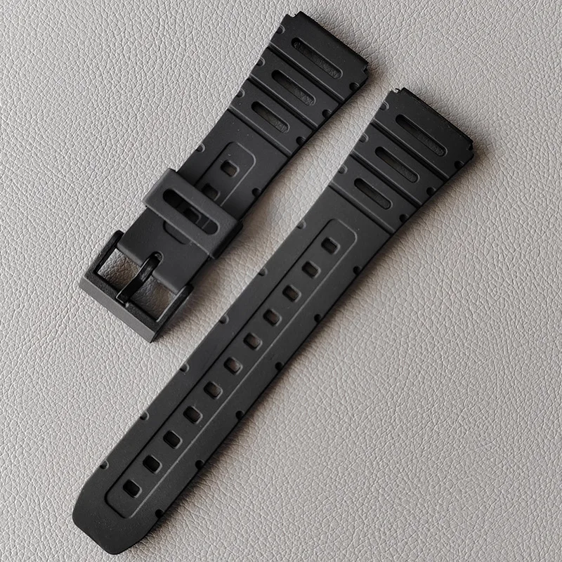 Rubber Sports Watch Strap for Casio CA-53W Calculator Watchband CA-53W CA-61W FT-100W W-520U W-720GWatch Accessories