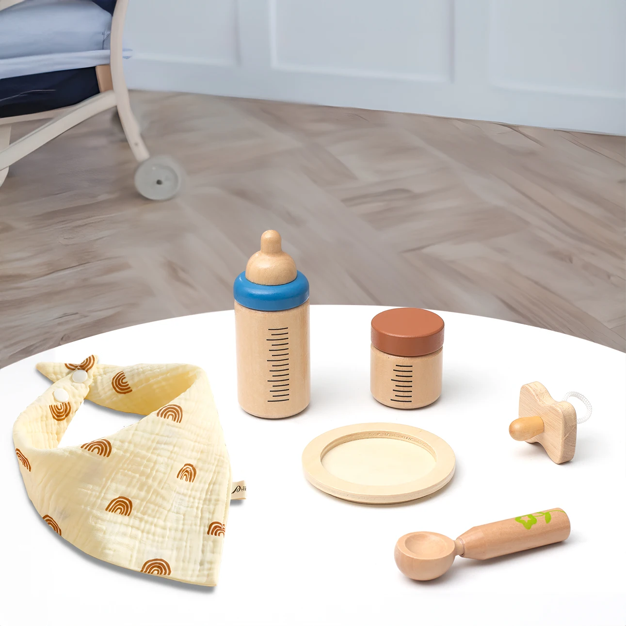 Baby Doll Feeding Set Early Learning Pretend Play Baby Doll Bottles Toy for Children Preschool Age
