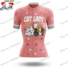2023 Kids Funny Cartoon Cat Cycling Jersey Set Summer Short Sleeve Girls Clothing Kits Children Road Bike Tops Bicycle Suits MTB 6