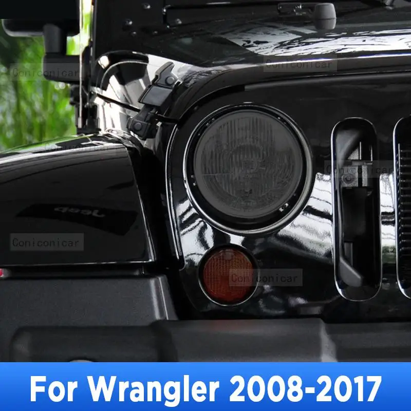 

Car Headlight Protection Smoked Black Tint Anti-Scratch Protective Film TPU Stickers For Jeep Wrangler 2008-2017 Accessories