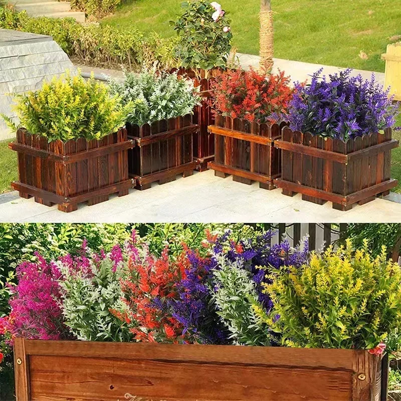Provence Lavender Plastic Artificial Flowers False Plants Wedding Home Outdoor Garden Decoration Table Decoration 6