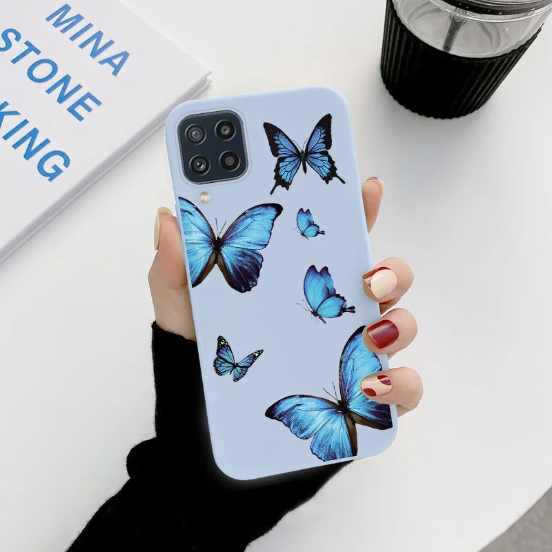 silicone case for samsung Dành Cho Samsung Galaxy Samsung Galaxy M32 4G M 32 Ốp Lưng Hoa Mặt Sau Ốp Điện Thoại Cho Samsung M 32 GalaxyA32 Khủng Long TPU Fundas Vỏ Ốp Lưng kawaii samsung cases Cases For Samsung