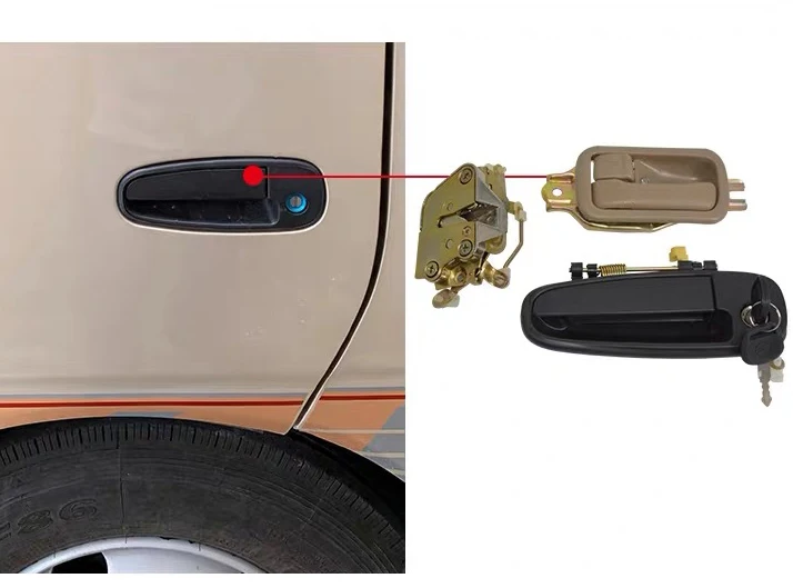 Toyota Coaster Driver Door Lock Machine, alça interna, maçaneta da