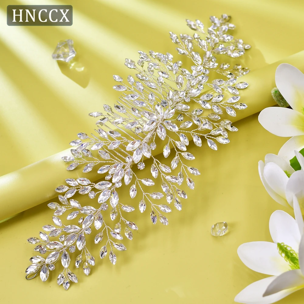HNCCX Shiny Rhinestone Bride Comb For Party Bridal Tiara Elegant Woman Headwear Wedding Hair Accessories Bridesmaid Gift CP311