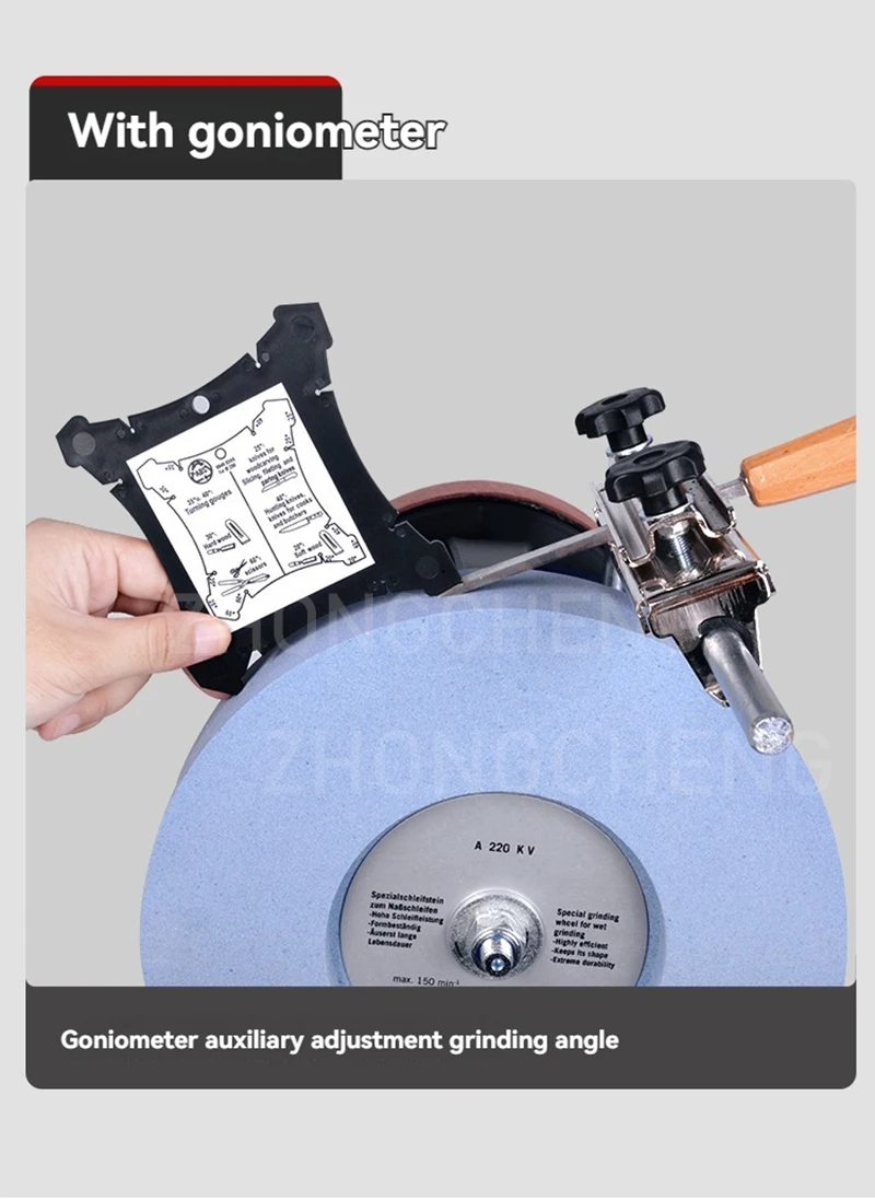H10 10inch Low-speed Water-cooled Knife Sharpener 200W Electric Polisher Househo