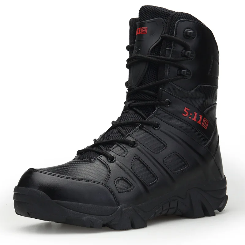 Mens Boots Fashion Desert Tan Work Water Proof Climb Side Zipper Design Ankle Platform Plus Size39-47 outdoor boots,men leather boots