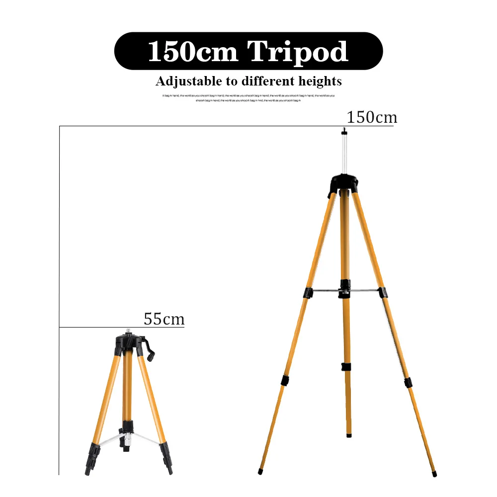 MaKeDa 1.2M/1.5M Laser Level Tripod 5/8 Thread Adjustable Height Thicken  Aluminum Stand with 1/4 Adapter Trípode Nivel Láser