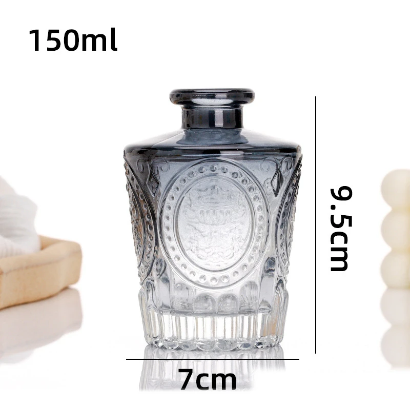 DIY Aromatherapy Bottle, Gradient Color Glass Jars, Perfume Essential Oil Flask, Vase Insertion, 150ml, 5oz, 6 Units 4