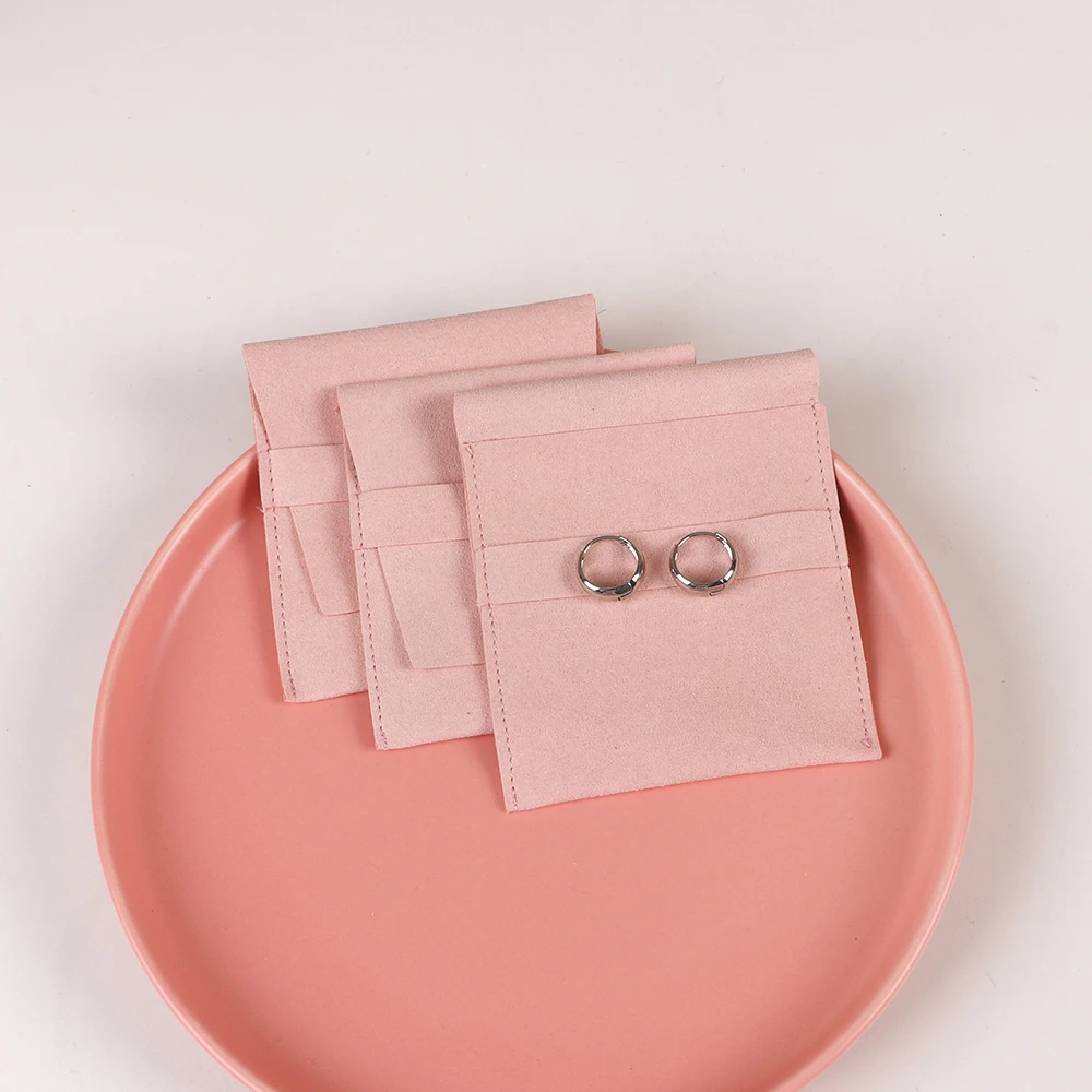 5/10/20pcs Schmuck verpackungs tasche weiche Mikro faser Flip staub dichte Halskette Ohrringe Anhänger Veranstalter Geburtstags geschenk Aufbewahrung sbox – Detail 11
