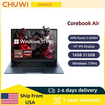 CHUWI Corebook Air Ultra-thin Laptop AMD Ryzen 5 6600H 6 Cores 14 '' IPS Display Notebook 1920x1200 Resolution Windows 11 Pro 1