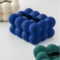 Klein Blue Tissue Box Ball Shape Luxury Facial Napkin Case Tissue Holder Organizer Blue for Home Living Room Desktop Decor Gift 1